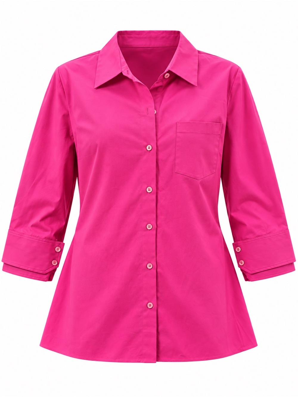 NWT Michael Kors Collection Italian Fabric Double-Cuff Poplin Shirt Geranium 14
